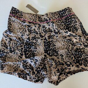 NWT J Crew Leopard Print Linen Lined Shorts